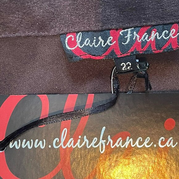 CLAIRE FRANCE classic chocolate brown women shirt 3X ultrasuede. - Picture 7 of 9